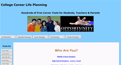 Desktop Screenshot of collegecareerlifeplanning.com