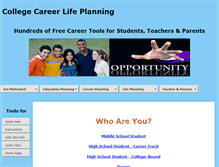 Tablet Screenshot of collegecareerlifeplanning.com